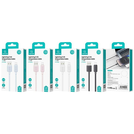 Kabel USAMS KY Series US-SJ694 2.4A Lightning do USB-A 2m biały