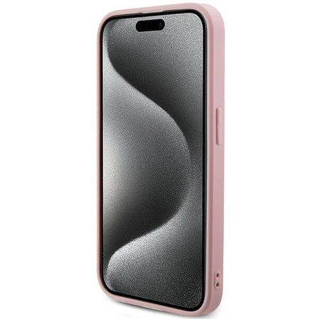 Oryginalne Etui GUESS hardcase Saffiano Iridescent Script GUHCP15LPSAIRSP do Iphone 15 Pro różowy