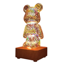 Lampka nocna LED 3D Miś Art Deco stojący L3GFBD