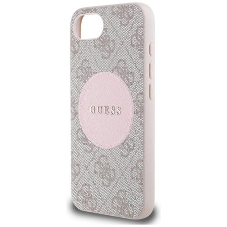 Etui Guess 4G Circle Classic Logo MagSafe na iPhone 16e - różowe