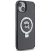 Karl Lagerfeld KLHMP15SHMRSKHK iPhone 15 6,1" schwarz/schwarz Hardcase Ring Stand Karl Head MagSafe