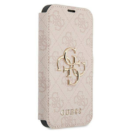 Guess etui do iPhone 13 Pro Max 6,7" GUBKP13X4GMGPI różowy book case 4G Big Metal Logo