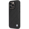 Oryginalne Etui IPHONE 14 PRO BMW Leather Quilted (BMHCP14L22RQDK) czarne