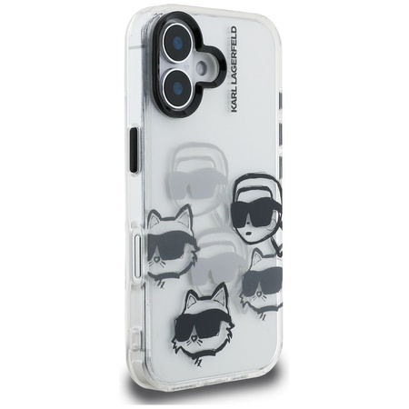 KARL LAGERFELD futerał do IPHONE 16 KLHCP16SHMCHKCT (IML Multi K&C Head Pattern)