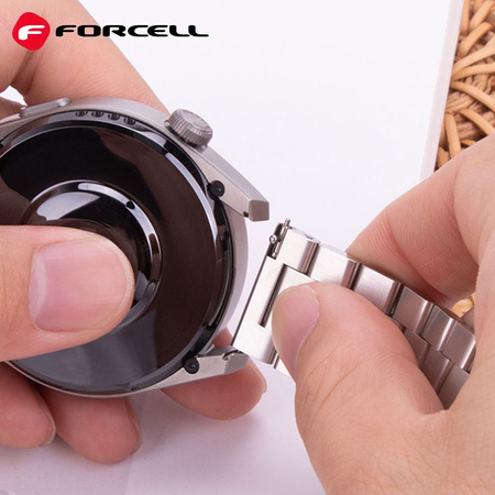 FORCELL F-DESIGN FS06 pasek / opaska do Samsung Watch 22mm srebrna