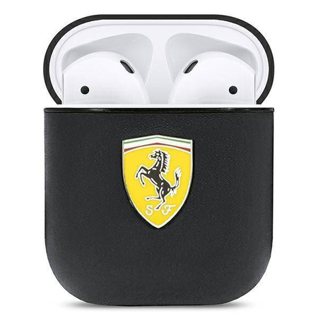 Ferrari FESA2LEBK AirPods cover czarny/black On Track Leather