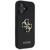 Schutzhülle IPHONE 16 Guess Grained Big 4G Logo Small Classic Logo schwarz