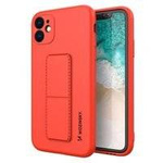 Wozinsky Kickstand Case flexible silicone cover with a stand Samsung Galaxy A22 4G red