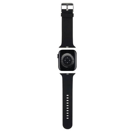 Armband für APPLE WATCH 4 / 5 / 6 / 7 / 8 / SE / ULTRA (42 / 44 / 45 / 49 MM) Karl Lagerfeld Strap 3D Rubber Karl Head (KLAWLSLKNK) schwarz