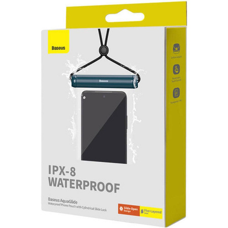 BASEUS pokrowiec wodoodporny AquaGlide z zamknięciem cylindrycznym niebieski BS-PC030