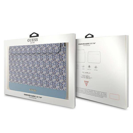 Original Case LAPTOP 14" Guess Sleeve GCube Stripes (GUCS14HGCFSEB) blue