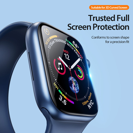 DUX DUCIS protektor PMMA z ramką do Apple Watch 10 42 mm czarne