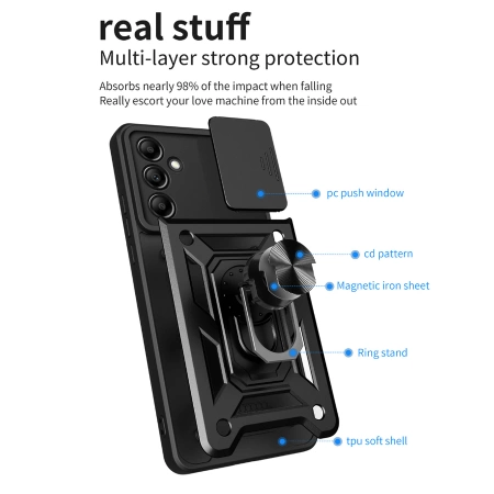 Handyhülle Defender Samsung Galaxy A16 5G Schwarz