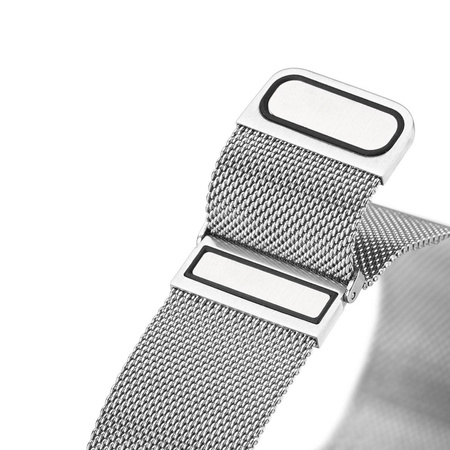 Dux Ducis Magnetic Strap pasek do Samsung Galaxy Watch / Huawei Watch / Honor Watch (20mm band) magnetyczna opaska srebrny (Milanese Version)