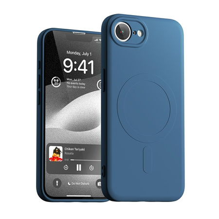 Etui Mercury Semi-Silicone MagSafe do    iPhone 16e niebieski