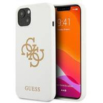Guess GUHCP13SLS4GGWH iPhone 13 mini 5.4 &quot;weiß / weißes Hartschalenetui Silikon 4G Logo