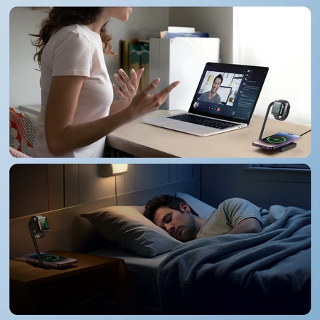 Joyroom JR-WQN05 15W MagSafe / Qi 2in1 inductive charger foldable - black