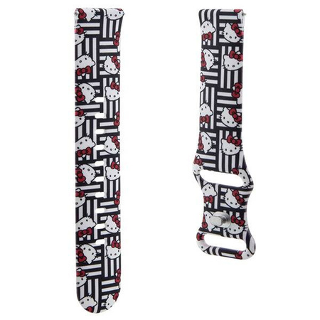 Hello Kitty Silicone Heads & Stripes universal 20mm - black