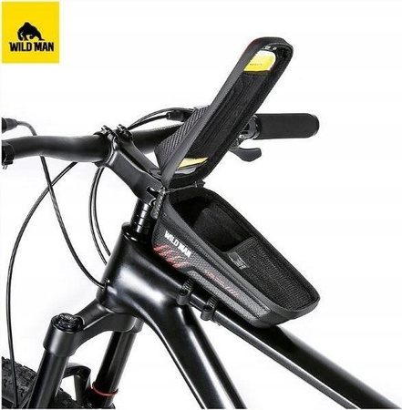WILDMAN sakwa rowerowa na ramę na zamek 1L (4" - 7") E12X czarna