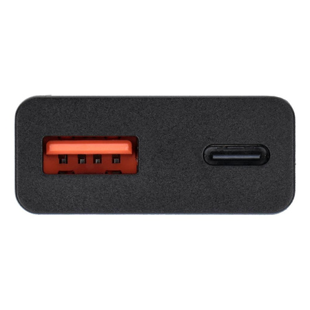 Ładowarka sieciowa do telefonu Blue Star Slim GaN 1x Typ C + 1x USB A QC4.0 PD 3A 25W TFK-SC-25WAC czarna