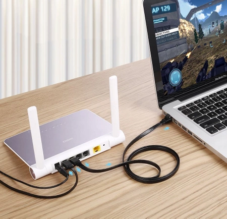 Ugreen Internet Netzwerkkabel Ethernet Patchkabel RJ45 Cat 7 STP LAN 10 Gbps 10m Schwarz (NW106 11265)