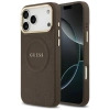 Guess Peony Hot Stamp MagSafe Case für iPhone 17 Pro Max - Braun