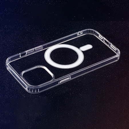 Nakładka Anti Shock 1,5 mm Mag do iPhone 17 Pro 6,3" transparentna big hole