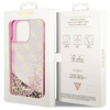 Guess GUHCP14LLC4PSGP iPhone 14 Pro 6.1" pink/pink Hardcase Liquid Glitter 4G Transculent