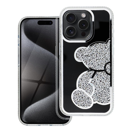 Futerał TEDDY BEAR do IPHONE 16 srebrny
