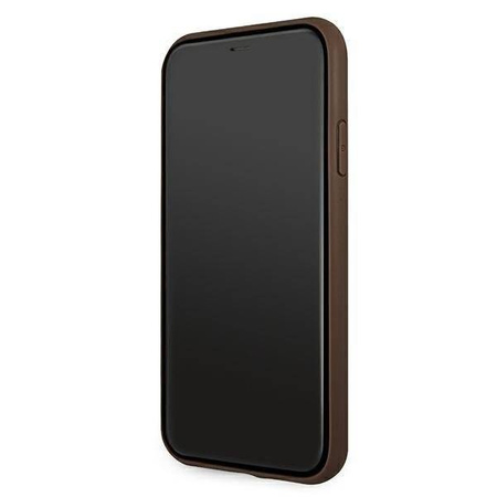 Guess GUHCN654GMGBR iPhone 11 Pro Max brązowy/brown hardcase 4G Big Metal Logo