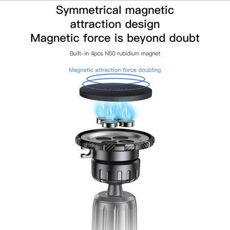 FORCELL F-Grip MagElite uchwyt samochodowy do kratki wlotu magnetyczny czarny