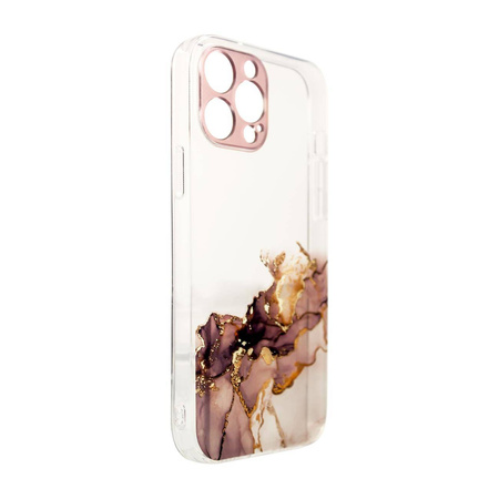 Marble Case etui do Xiaomi Redmi Note 11 żelowy pokrowiec marmur brązowy