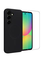 Etui do Samsung A55 MagSafe czarne + Szkło