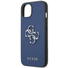 Guess nakładka do iPhone 13 Mini 5,4" GUHCP13SSA4GSBL niebieski hard case Saffiano 4G Metal Logo