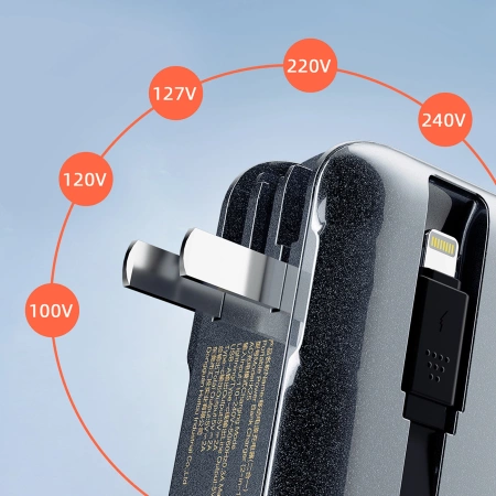 Dudao K25 2in1 10000mAh 3-Plug Powerbank Charger - Gray