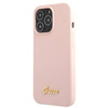 Guess GUHCP13XLSLMGLP iPhone 13 Pro Max 6,7" hellrosa/hellrosa Hardcase Silikon Script Gold Logo