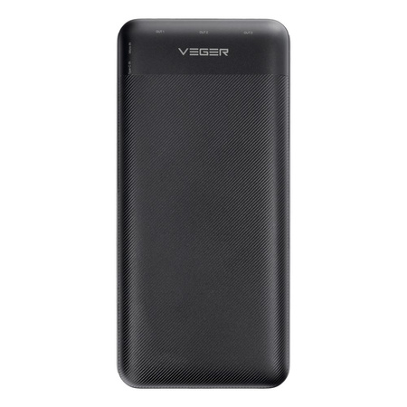 Bateria zewnętrzna (Powerbank) VEGER L30 - 30 000mAh LCD Quick Charge PD 20W czarny (W3008PD )