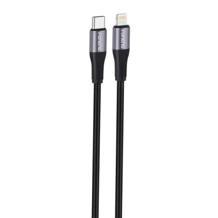 FONENG Kabel X112 USB-C - Lightning PD 27W 1M schwarz