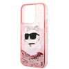 Karl Lagerfeld Liquid Glitter NFT Choupette Head - Etui iPhone 14 Pro (różowy)
