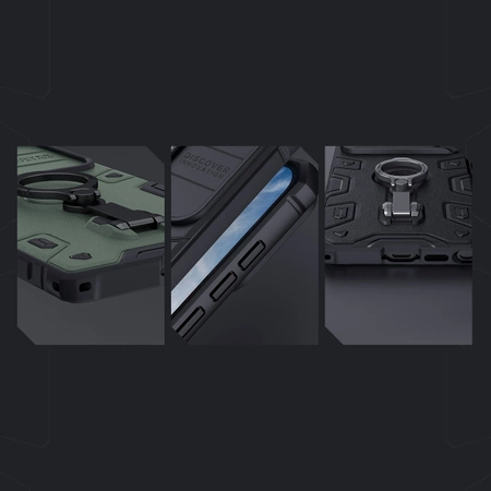 Nillkin CamShield Armor Pro Case Cover For Samsung Galaxy S23 Ultra Armor Cover With Camera Protector Ring Stand Black