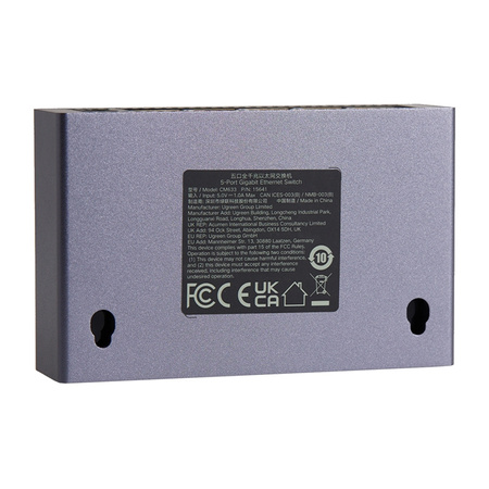 Przełącznik Switch UGREEN CM633 5-portowy GigaBit Ethernet (czarny)