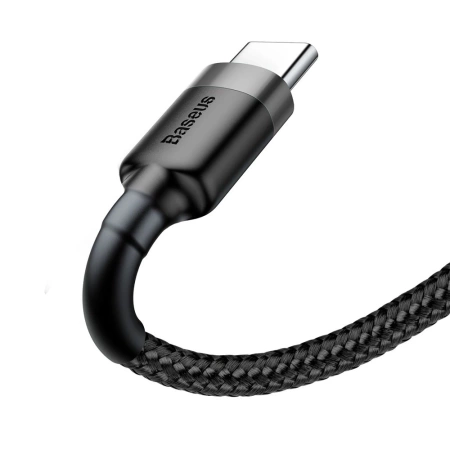 Baseus Cafule Cable - Kabel do ładowania i transmisji danych USB do USB-C 2 A, 2 m (szary/czarny)