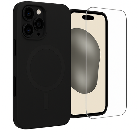 Etui do iPhone 16 Pro Max czarne MagSafe + Szkło