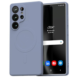 Mercury MagSafe Semi-Silicone Sam S25    Ultra S938 lawenda /lavender