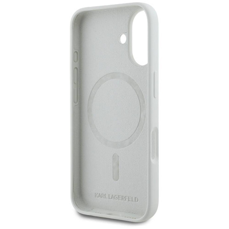Case IPHONE 16 Karl Lagerfeld Silicone Double Heads&Circle MagSafe beige
