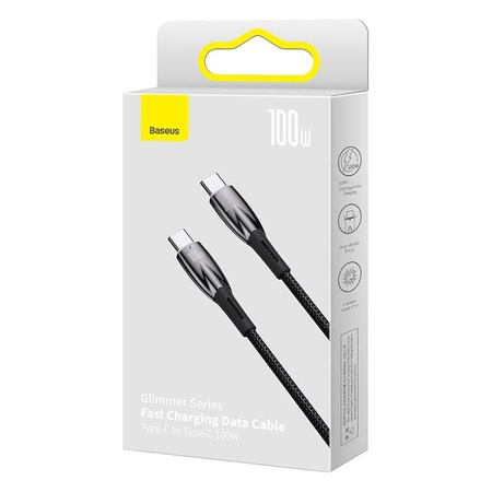 KABEL BASEUS GLIMMER USB-C/USB-C 100W 1M BLACK