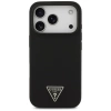 Guess Silikon Triangle Logo MagSafe Case für iPhone 17 Pro - Schwarz