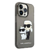 Karl Lagerfeld IML Glitter NFT Karl & Choupette - Etui iPhone 14 Pro (czarny)