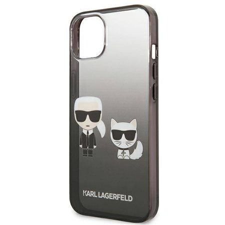 Karl Lagerfeld KLHCP13STGKCK iPhone 13 mini 5,4 &quot;hardcase black / black Gradient Ikonik Karl &amp; Choupette