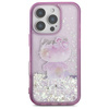 Original Handyhülle IPHONE 16 PRO MAX Hello Kitty Hardcase Liquid Glitter 50TH Anniversary Party (HKHCP16XL50PPU) violett